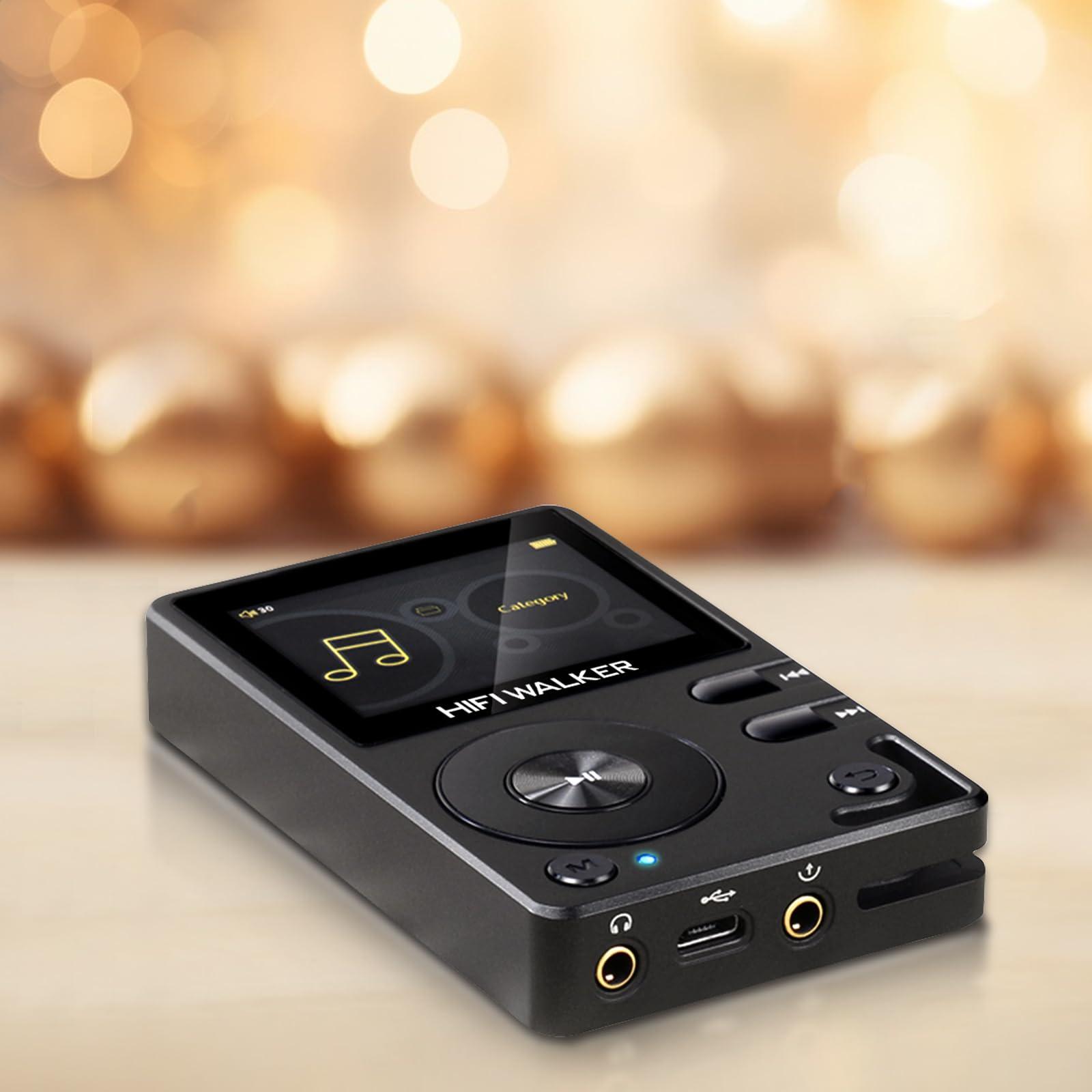 HIFI WALKER HIFI WALKER H2 HiFi MP3 Player with Bluetooth, Lossless DSD DAC Flac, High Resolution Music Player, Portable Audio Player with 64 GB Memory Card, Supports up to 256 GB