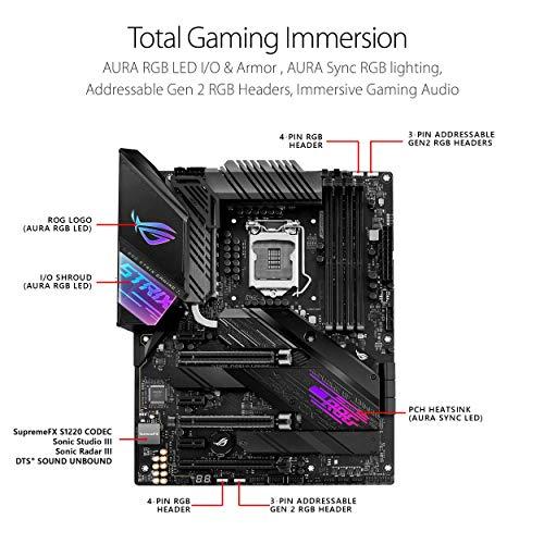 ASUS ASUS ROG Strix Z490-E Gaming Z490- WiFi 6, LGA 1200 (Intel 10th Gen) ATX Gaming Motherboard, 14+2 Power Stages, DDR4 4600, Intel 2.5 Gb Ethernet