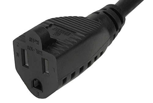 SF Cable SF Cable 4ft 18 AWG NEMA 5-15R to IEC320 C14 Monitor Power Adapter Cord, 10A, 125V AC Power Cable