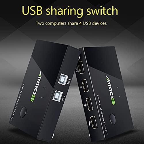 Lysee Lysee 3D Printer Parts & Accessories - AIMOS USB 2.0 KVM Switch Keyboard Mouse USB Splitter for 4 PC Sharing Printer 4K HDMI KVM Switch Box Video Display - (Color: Black)