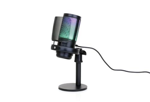 Abel Gaming Live Streaming Kit- Perfect for Streaming Video Games on Twitch, YouTube, Podcasts and Working from Home. includes 1920x1080p Webcam, Professional USB Microphone, and One LED Multi-Color Light