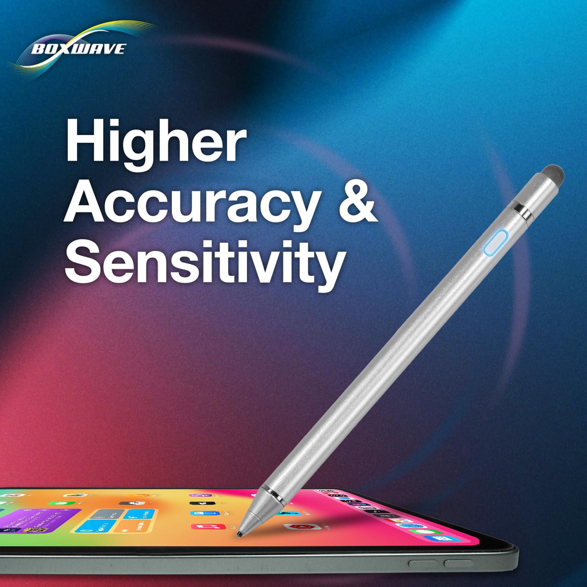 BoxWave BoxWave Stylus Pen Compatible with ASUS ZenBook 14 UX434FAC - AccuPoint Active Stylus, Electronic Stylus with Ultra Fine Tip - Metallic Silver