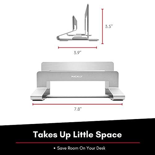 Macally Macally Compact Wired Keyboard and a Vertical Laptop Stand, Designed to Save Space