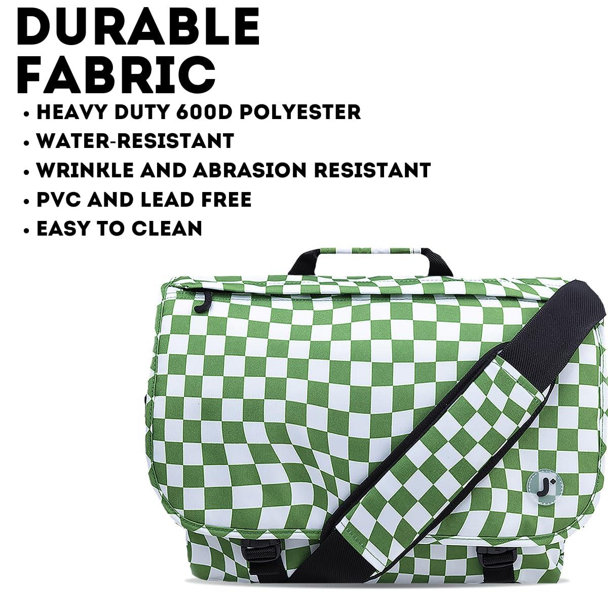 J World New York J World New York Thomas Laptop Messenger Bag for Women. Kids Computer Bookbag, Matcha Checkers, One Size
