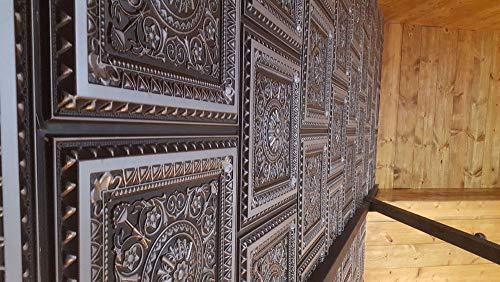 From Plain To Beautiful In Hours La Scala-Faux Tin Ceiling Tile - Antique Silver 25-Pack