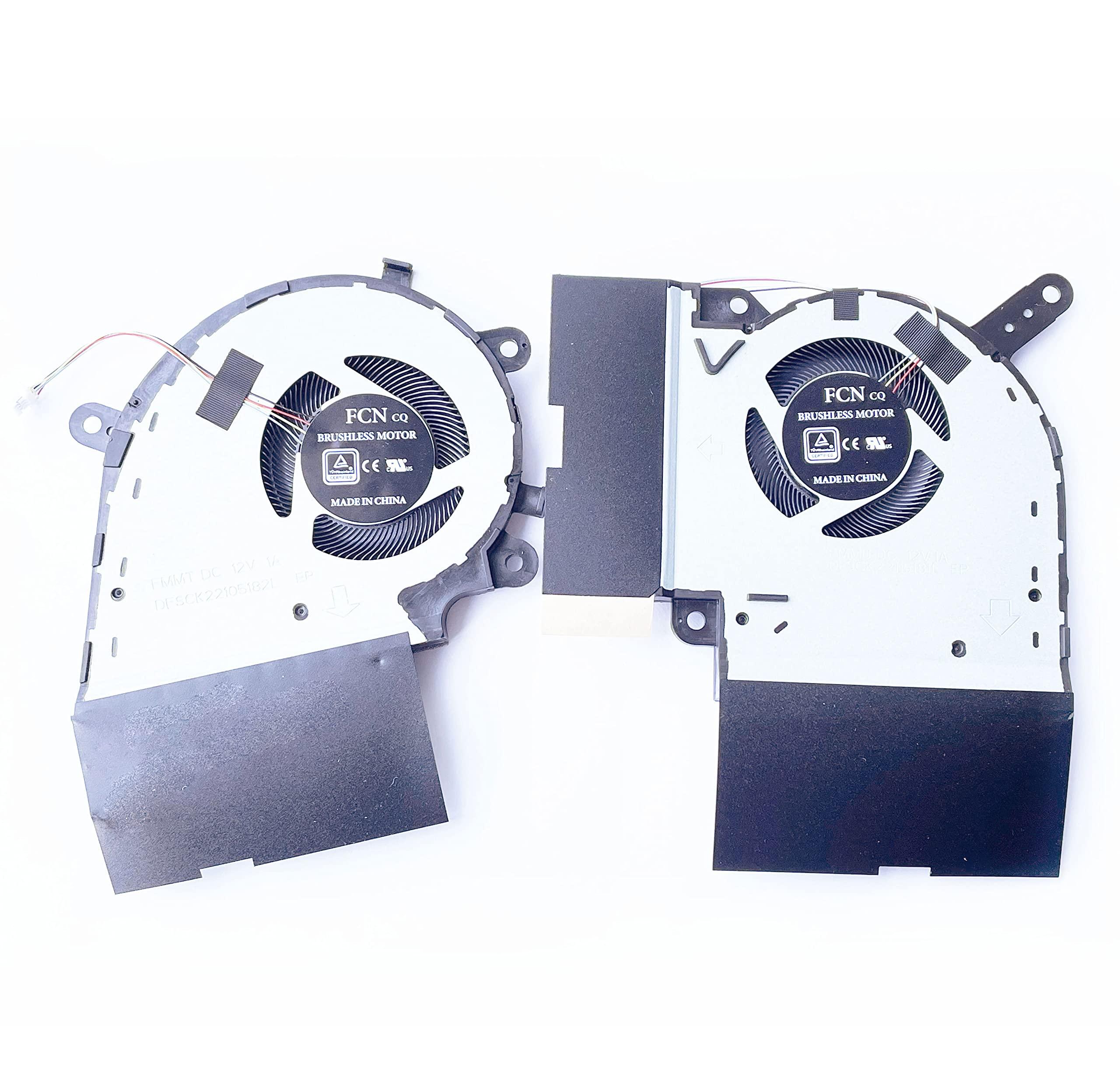 Fleshy Leaf New CPU+GPU Cooling Fan Replacement for ASUS ROG Strix G731 G731G G731GT G731GW G17 G712 G712LU G712LV G712LW G712LWS G532L G712L G732LW Series DC12V DFSDK22105182L FMMT DFSCK22115181L FMMU