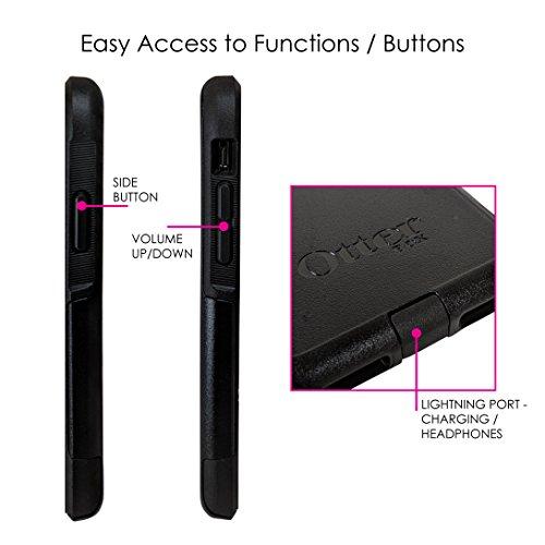 DistinctInk DistinctInk Case for iPhone X/XS (5.8" Screen) - Replacement for OtterBox Commuter Black Custom Case - Green Orange Blue Alligator Gator - Cartoon Alligators