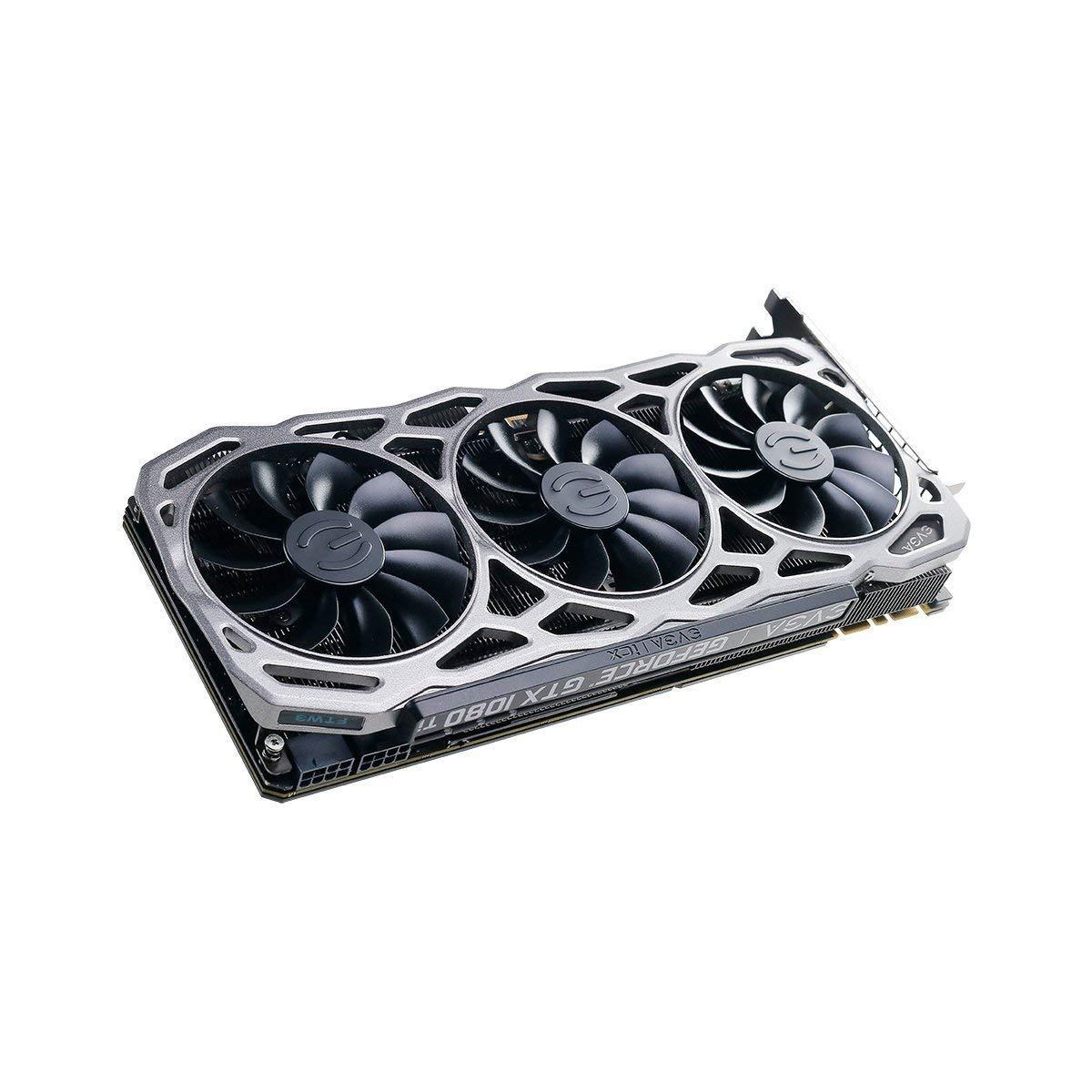 EVGA EVGA GeForce GTX 1080 Ti FTW3 Gaming, 11GB GDDR5X, iCX Technology - 9 Thermal Sensors & RGB LED G/P/M, 3X Async Fan Control, Optimized Airflow Design Graphics Card 11G-P4-6696-KR (Renewed)