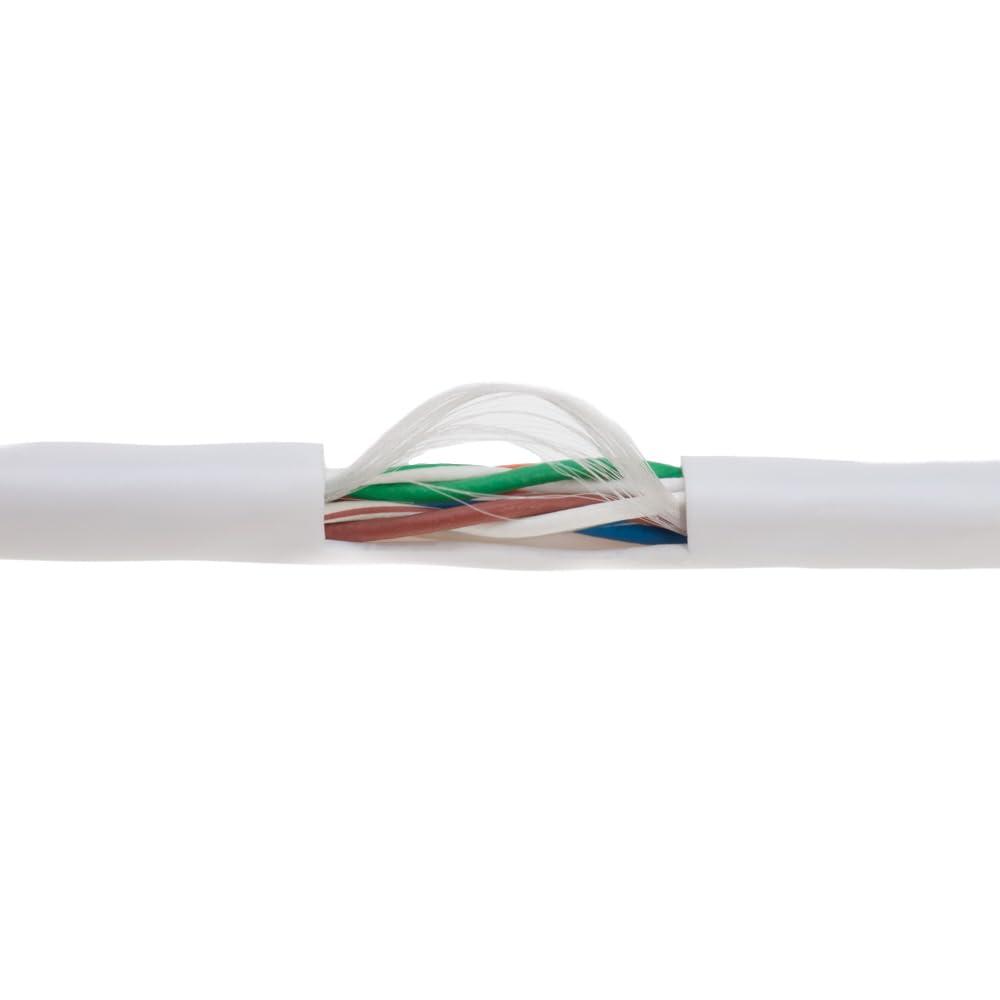 SATMAXIMUM SATMAXIMUM CAT6 Cable 1000ft Pull Box Solid Ethernet LAN UTP Cable 23AWG 550Mhz RJ45 Network CCA Copper Clad Aluminum Wire Bulk (White, 1000FT)
