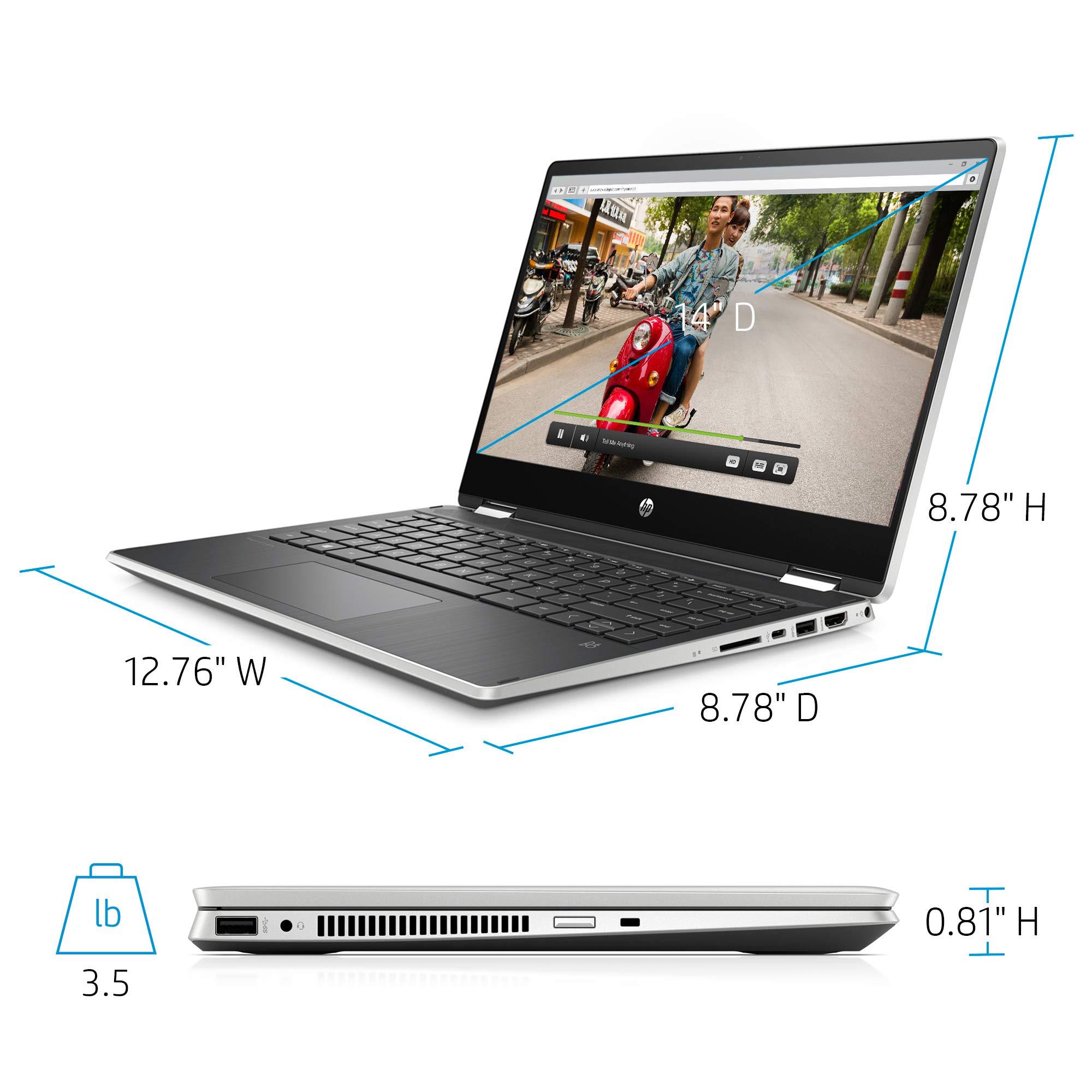 HP HP Pavilion x360 14 Convertible 2-in-1 Laptop, 14 HD Touchscreen Display, Intel Core i5, 8 GB DDR4 RAM, 512 GB SSD Storage, Windows 10 Home, Backlit Keyboard (14-dh2010nr, 2020 Model)