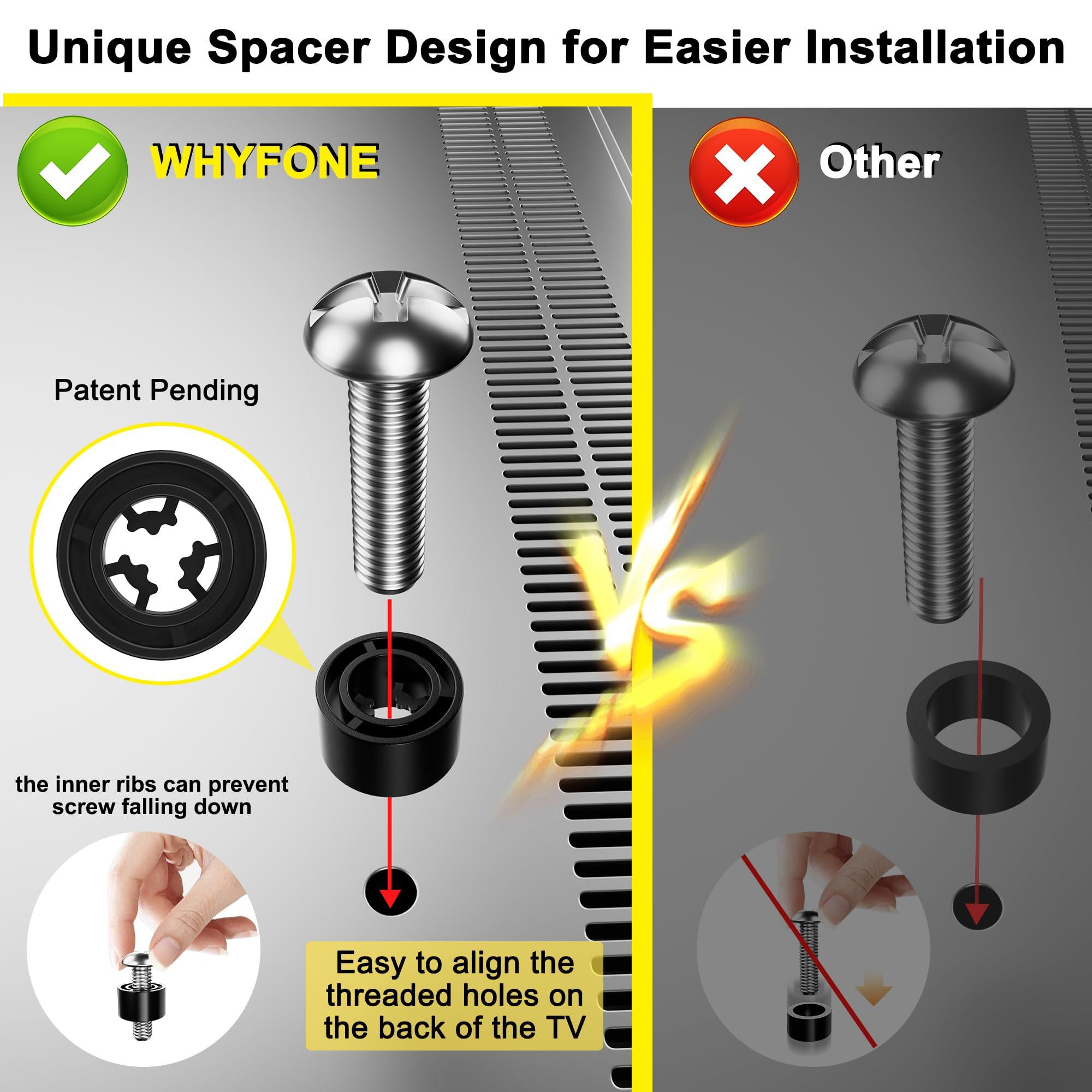 WHYFONE 48\'\' Extension Long Arm TV Wall Mount, WHYFONE Large TV Heavy Duty Full Motion TV Wall Mount Swivel Tilt Level Articulating, 37-80\'\'TV, Max VESA 600x400mm, 16\'\'18\'\'24\'\' Wood Studs/Concrete/Brick Wall