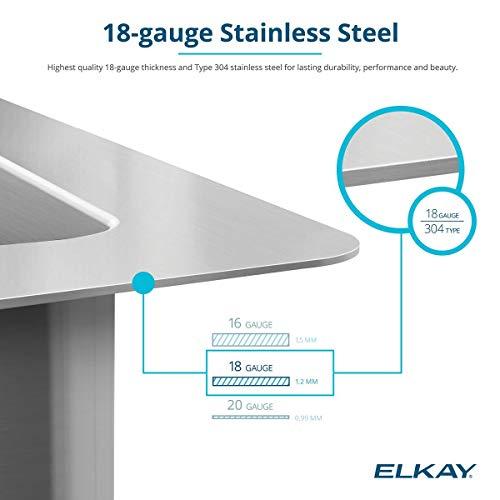 Elkay Elkay Crosstown 18 Gauge Stainless Steel 13-1/2\" x 18-1/2\" x 9\" Single Bowl Undermount Bar Sink
