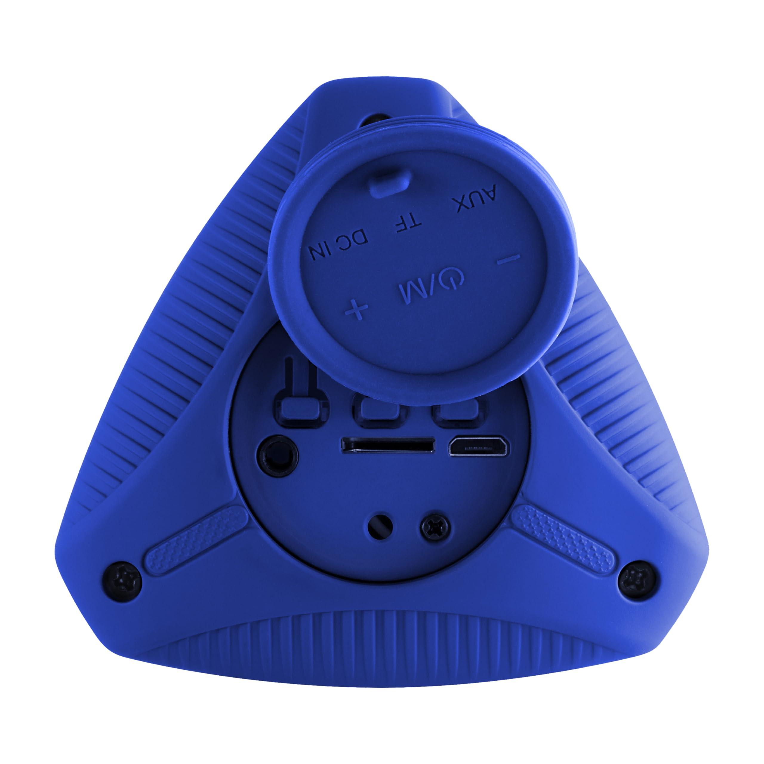 Supersonic Supersonic SC-1450IPX Water Resistant Portable Bluetooth TWS Speaker, IPX6 Water Resistant, Secure Pairing, Micro SD Card Slot, 3.5mm Input, Rechargeable, Convenient Wrist Band (Blue)