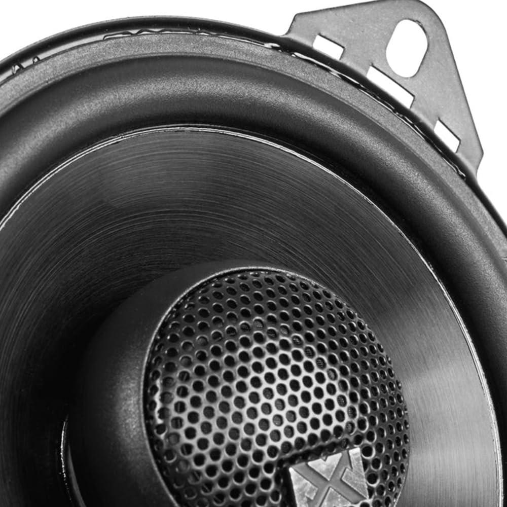 NVX NVX NSP4 4\" Car Speakers, 300W Max, 100W RMS, 2-Way Coaxial w/Silk Dome Tweeters & Built-in X-Overs, Easy to Install in Cars/Trucks/Doors (Pair)