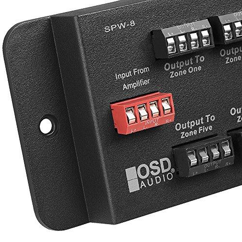 OSD Audio SPW8 Whole House Audio 8-Zone Speaker Distribution Panel Single Audio Input 300W Per Channel - OSD Audio