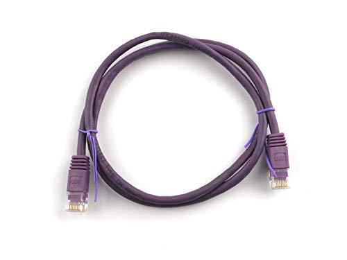 Networx Networx RJ45 Cat 6 Ethernet Patch Cable 2 Foot Purple Booted UTP for PC, TV, Tablet, Gaming, Routers, and Printers, High Speed 10Gbps, Gold Plated, Indoor/Outdoor Use