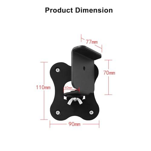 EUGOOCX EUGOOCX Metal Wall Mount Bracket for Samsung HW-Q990C/HW-Q990B/HW-Q990D/HW-Q930 Surround Rear Speakers, Home Theater Surround Sound System Wallmount Accessories (1pc Black)