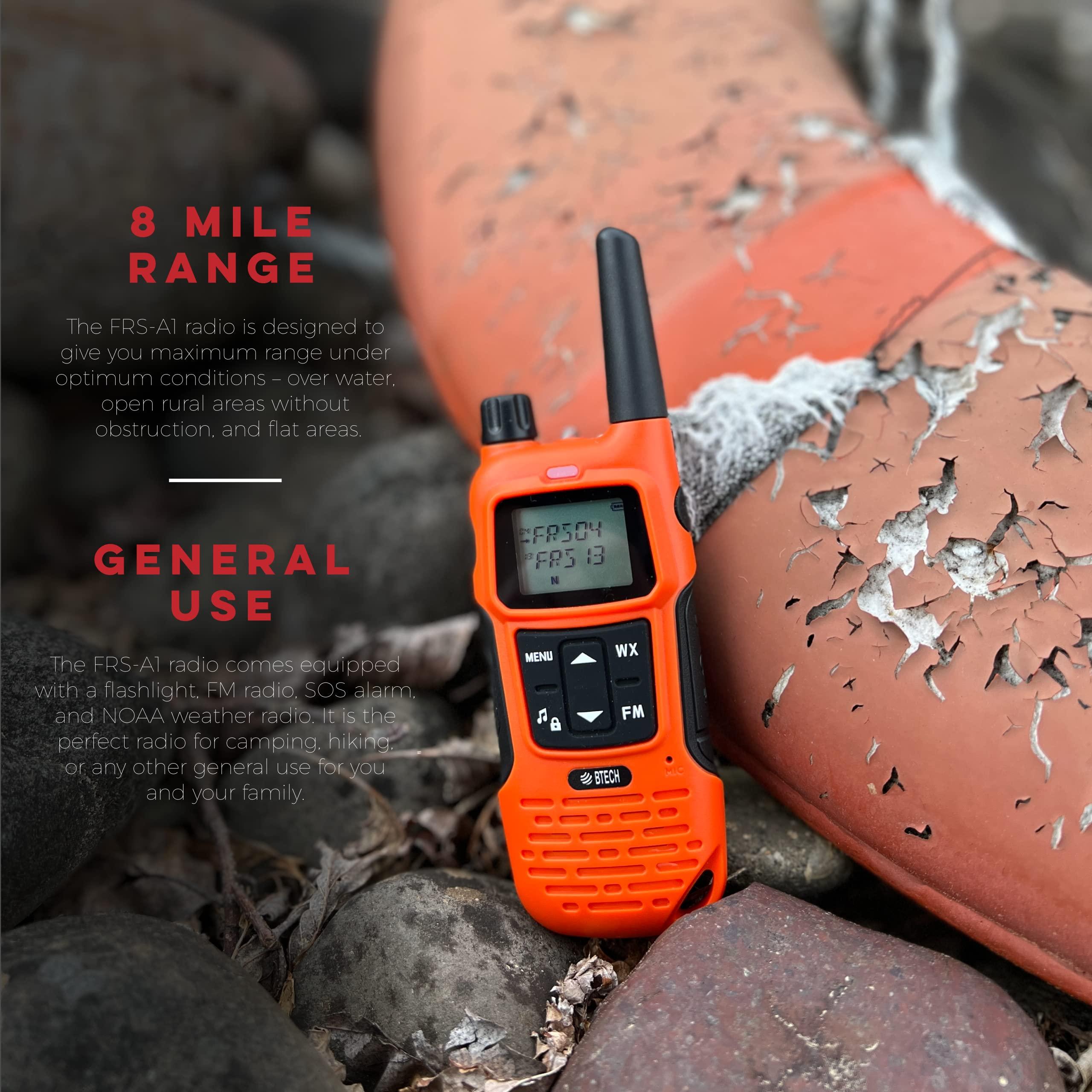 BTECH BTECH FRS-A1 2 Pack FRS CAMO Walkie Talkies, NOAA, High Output Two-Way Radio. USB-C Charging, Built in Flashlight, FM Radio, NOAA, and More