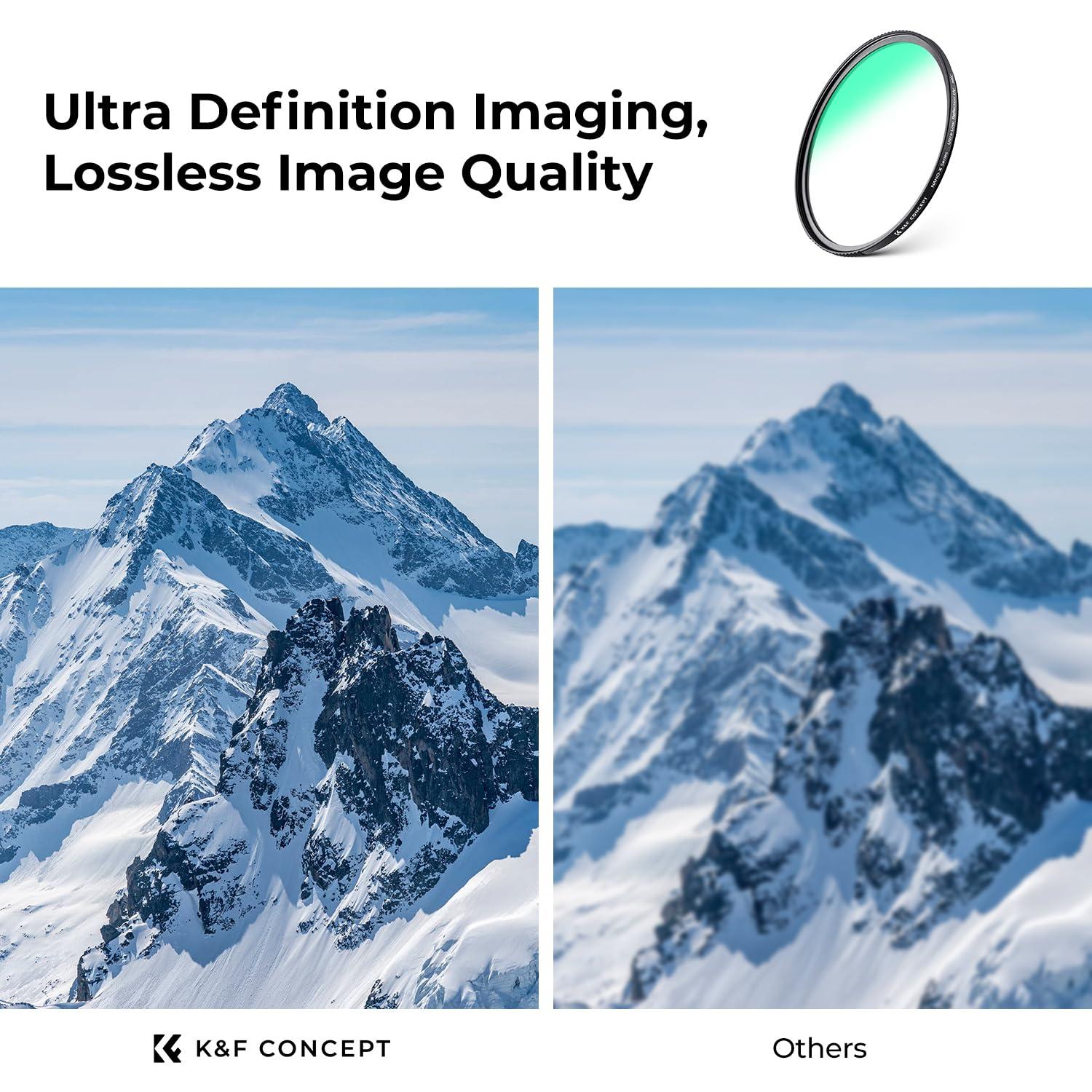 K&F Concept K&F Concept 58mm Ultra-Low Reflectivity MCUV Lens Protection Filter 28 Multi-Layer Coatings Ultra-Slim HD Waterproof Scratch Resistant Lens UV Filter (Nano-X Series)