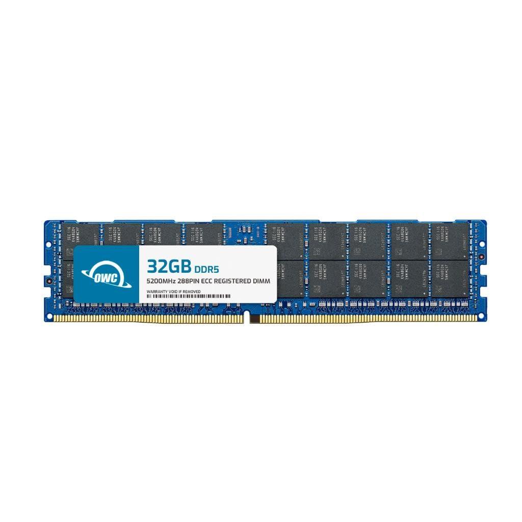 OWC OWC 32GB DDR5 5200 PC5-41600 CL42 2Rx4 288-pin 1.1V ECC Registered RDIMM Memory RAM Module Upgrade for Select Workstations or Servers