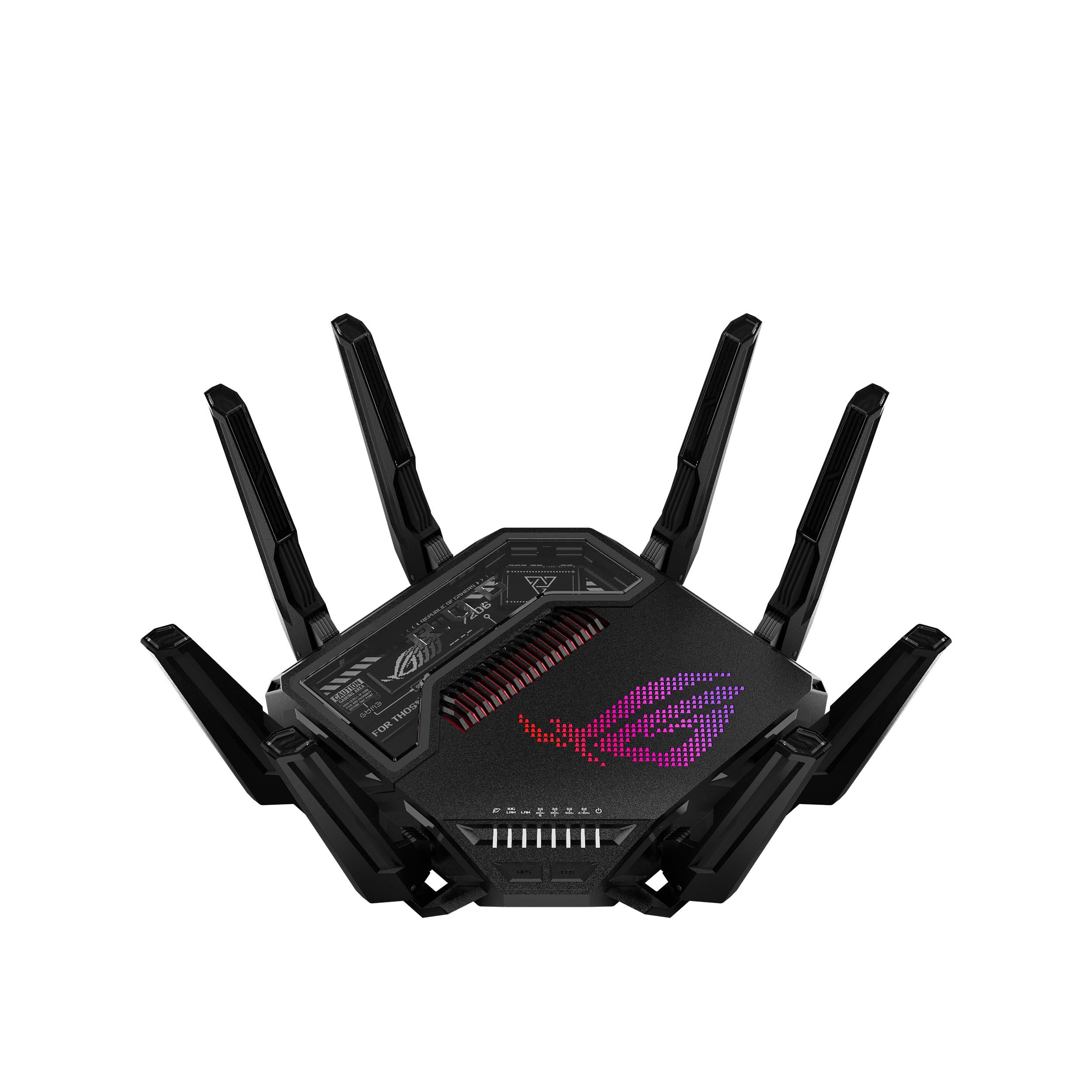 ASUS ASUS ROG Rapture GT-BE98 PRO Quad-Band WiFi 7 Gaming Router and GT6 AX10000 Tri-Band WiFi 6 Gaming Mesh System Bundle