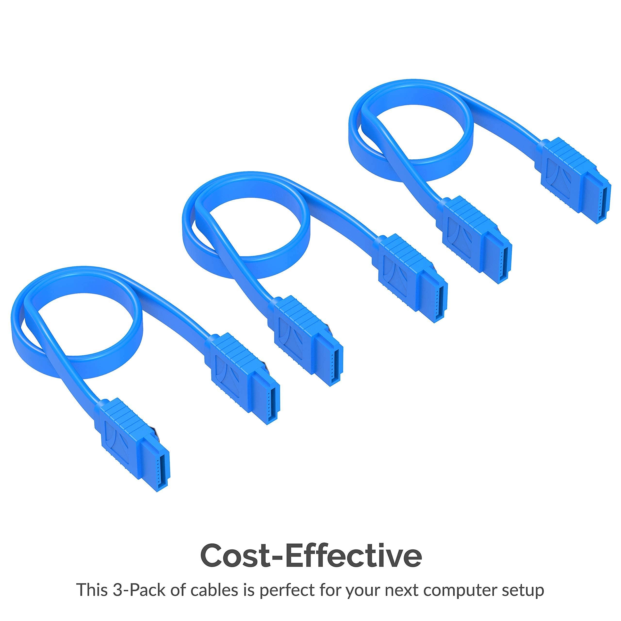 SABRENT SABRENT SATA III (6 Gbit/s) Right Angle Data Cable with Locking Latch + SATA III (6 Gbit/s) Straight Data Cable with Locking Latch for HDD