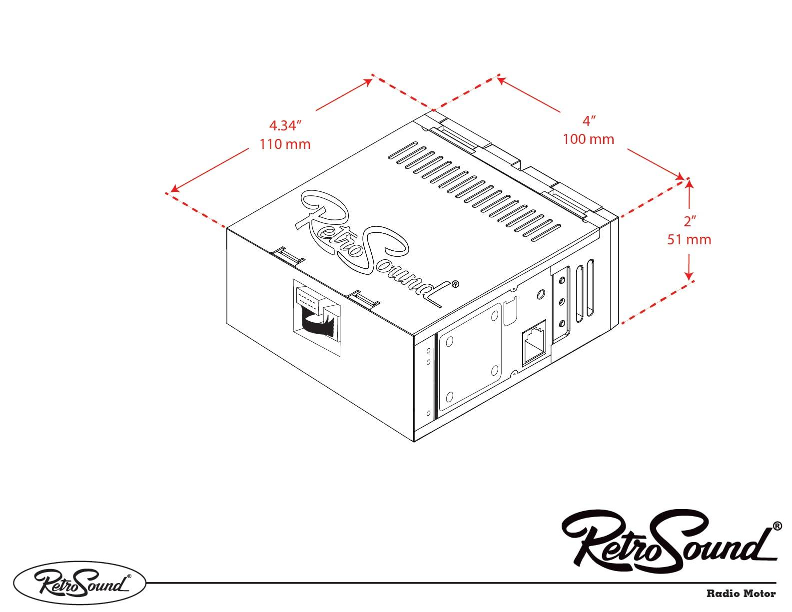 RetroSound RetroRadio Compatible with 1964-66 Ford Falcon Features Include Bluetooth, AUX, AM/FM LABC-M1-125-54P-74PF3