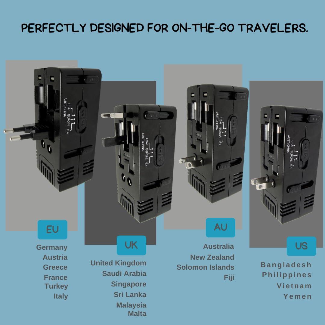 Mobimann Dual Wattage International Travel Voltage Converter Step Down 220V to 110V Voltage Power Converter for Curling Irons, Steam Iron Hair Dryer from US to Europe Australia UK Malta over 150 Countries