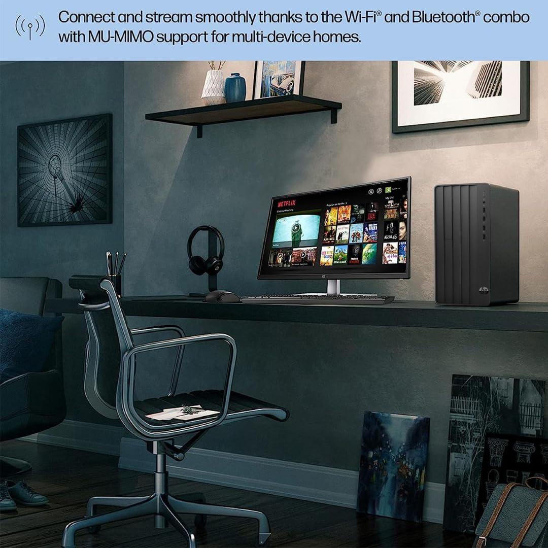 HP HP Pro Tower 290 G9 Business Desktop, 12th Gen Intel 4-Core Processor (Beats Core i7-9700), 16GB RAM, 256GB PCIe SSD + 1TB HDD, 2-Monitor Support 4K, DVD-RW, HDMI, VGA, Wi-Fi, Windows 11 Pro, Black