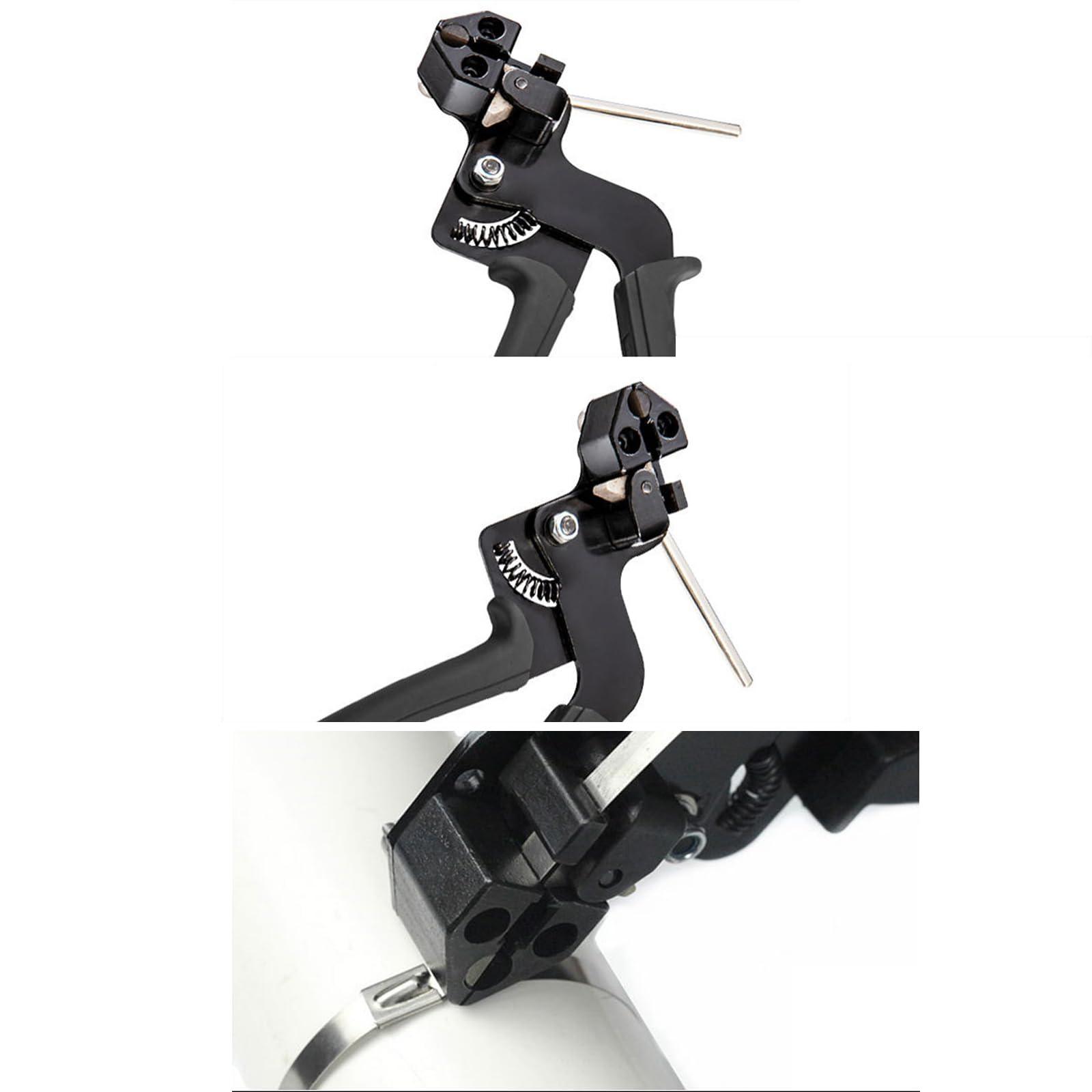 nLn Hope Stainless Steel Cable Tie Gun Metal Zip Tensioner, Multi-Purpose Hand Tensioning Cutting Tool for Self-Locking Metal Zip Ties Cable Strap Tie (PG100 Cable Tie Gun)