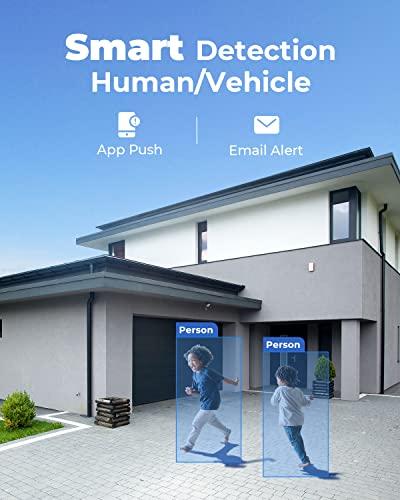 REOLINK REOLINK 4K Security Camera System, RLK16-800B8 8pcs H.265 PoE Wired with Person Vehicle Detection, 8MP/4K 16CH NVR with 4TB HDD for 24-7 Recording