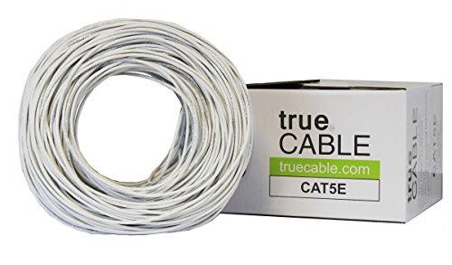 TRUE CABLE trueCABLE Cat5e Riser (CMR), 1000ft, White, 24AWG 4 Pair Solid Bare Copper, 350MHz, PoE++ (4PPoE), ETL Listed, Unshielded Twisted Pair (UTP), Bulk Ethernet Cable