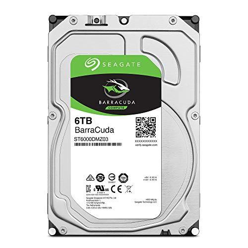 Seagate Seagate BarraCuda 6TB Internal Hard Drive HDD 3.5 Inch SATA 6 Gb/s 5400 RPM 256MB Cache for Computer Desktop PC Frustration Free Packaging (ST6000DMZ03)
