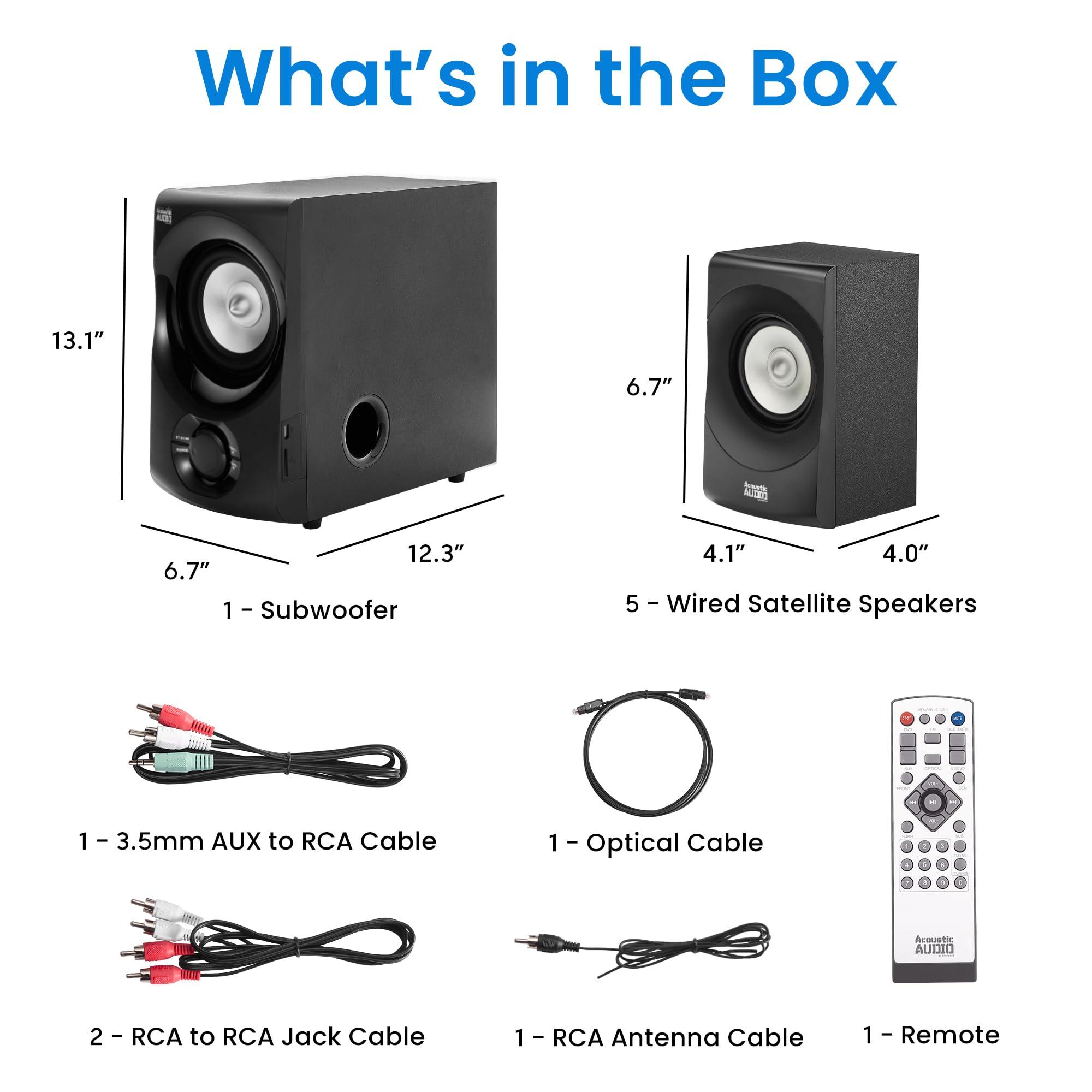 Acoustic Audio by Goldwood Acoustic Audio AA5171 5.1 Surround Sound Bluetooth Home Entertainment System
