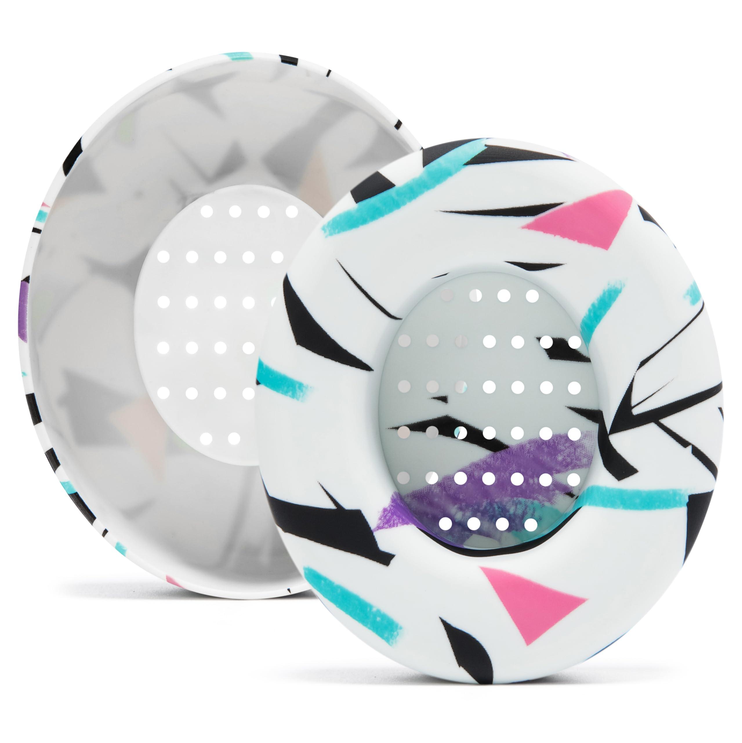 WC WC SweatZ Patented Protective Earpad Covers Made by WC | Fits Beats Studio 3 & 2 (Does Not Fit Beats Solo) / Bose 700 / Skull Candy Crusher/Hesh & More | Sweatproof & Easily Washable | 90's White