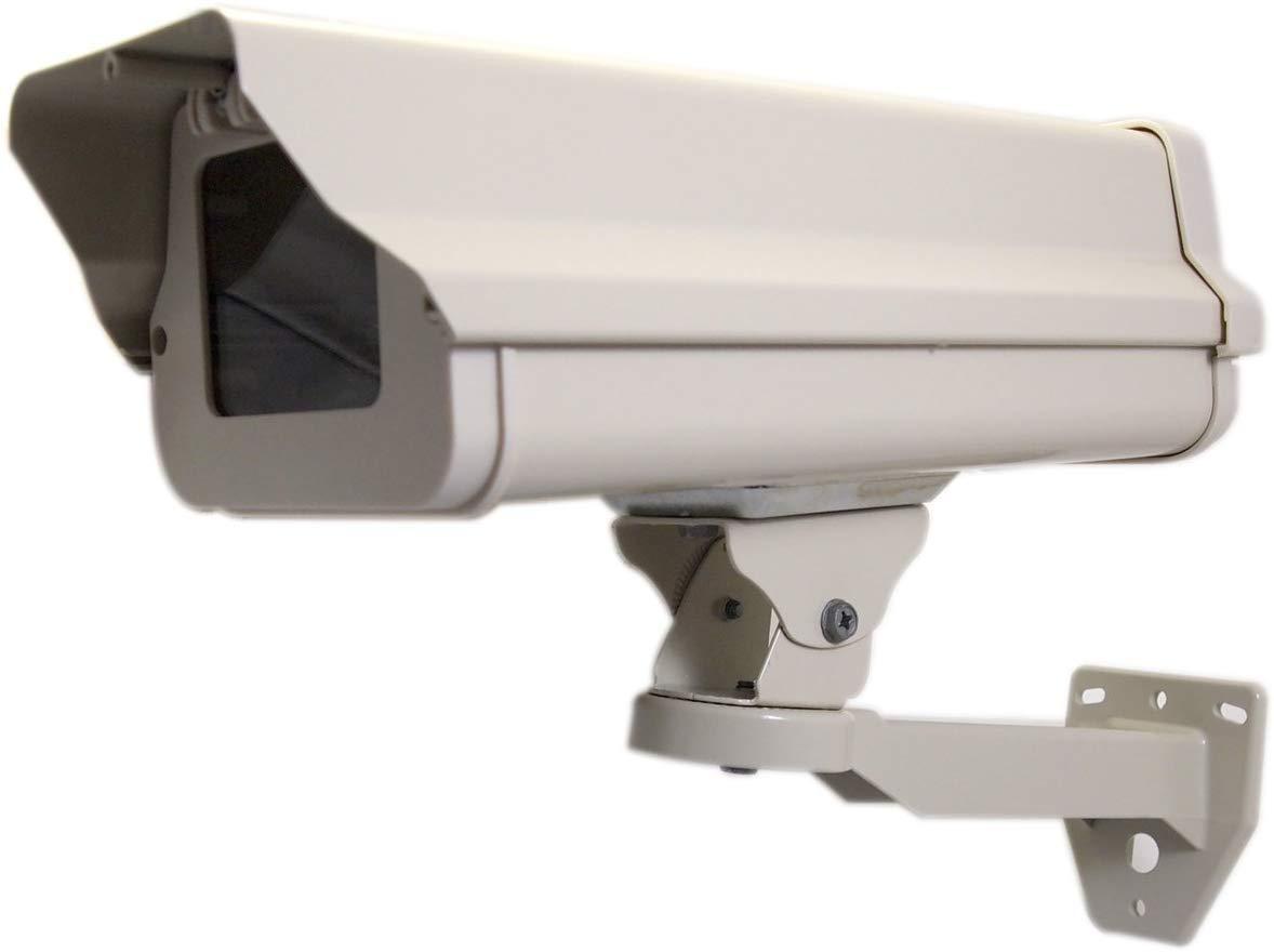 OdiySurveil OdiySurveil 2 in One Aluminum Housing CCTV Security Surveillance Outdoor Camera Box Weatherproof Heavy Duty + Wall Mount Adjustable Mount Bracket Kit for CCTV Surveillance Cameras System