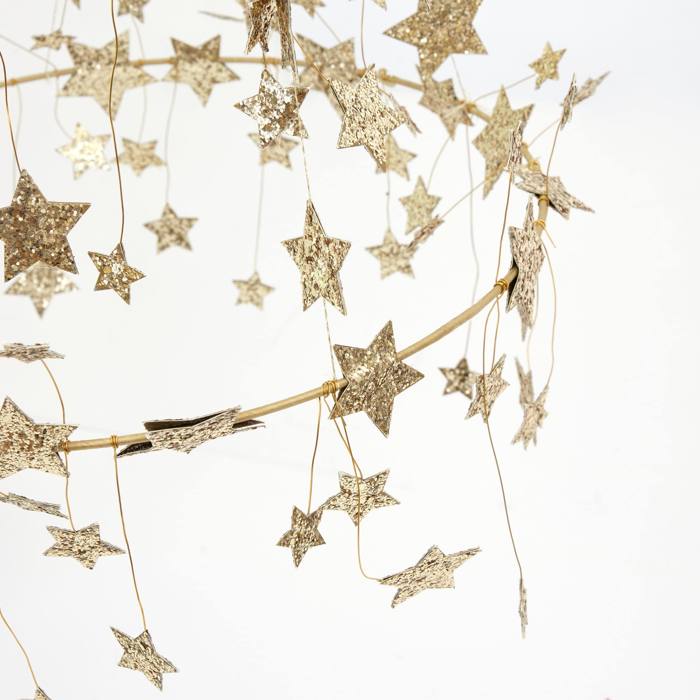 Meri Meri Meri Meri Gold Sparkle Star Chandelier (Pack of 1)