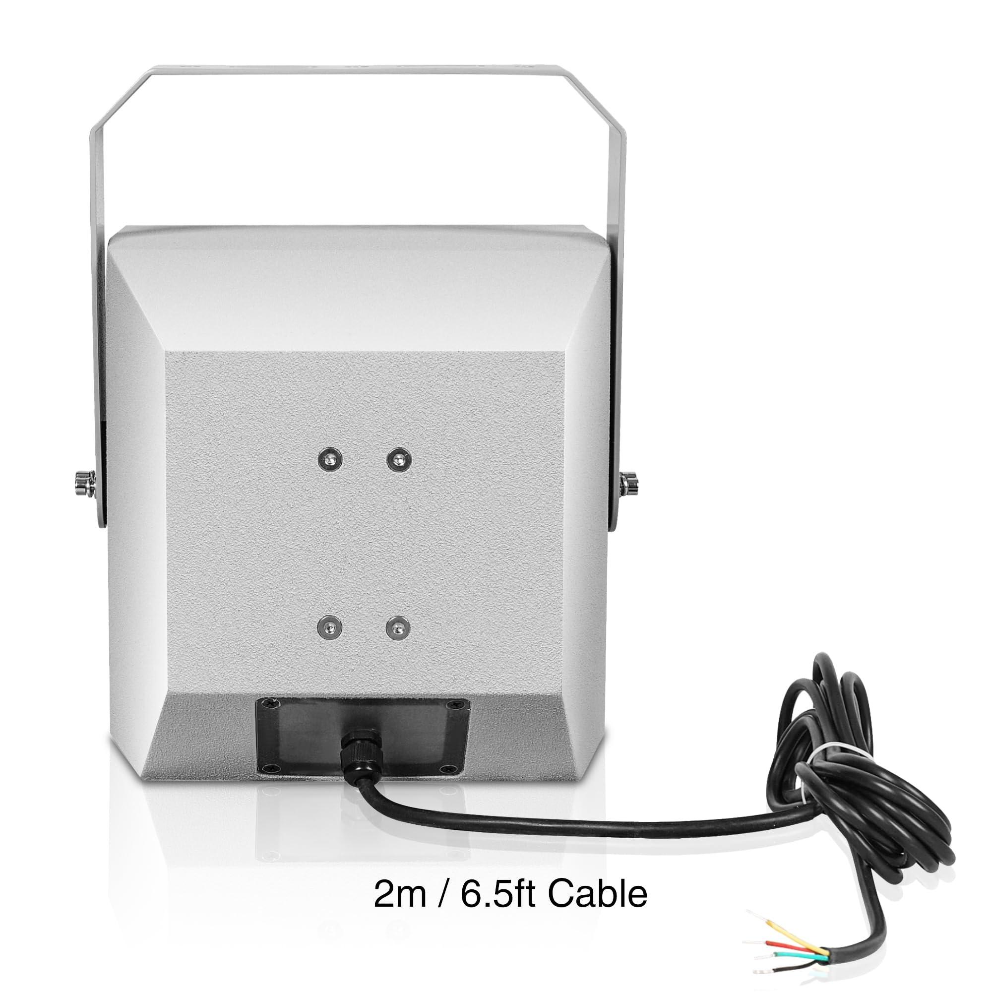 Sound Town Sound Town IP55 Certified 2-Way 70V/100V 6" Coaxial Weather-Resistant Installation Loudspeaker with U Bracket, Gray (TITAN-6G)