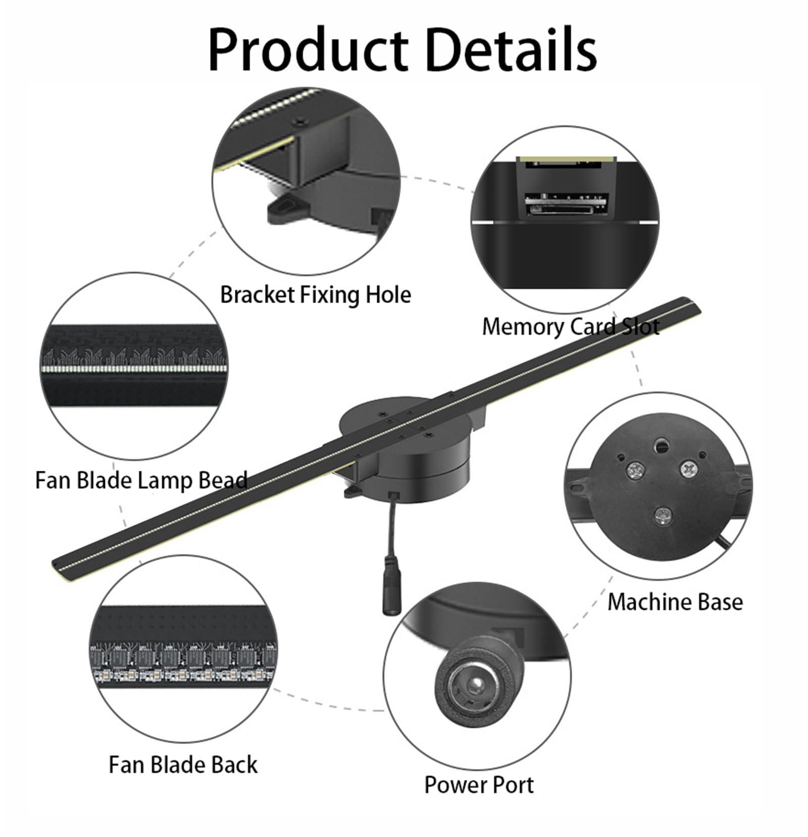 MSRXUP 3D Hologram LED Fan Projector, 3D Hologram Christmas Tree, Holographic Christmas Tree, LED Hologram Christmas Tree, 3D Hologram LED Fan Projector Christmas Tree