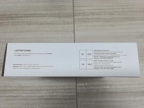 Nulaxy Nulaxy Telescopic 360 Rotating Laptop Stand for Desk Adjustable Height Swivel Pull Out Design Ergonomic Laptop Riser Fits All 10-17" Laptops Computer MacBook, Silver