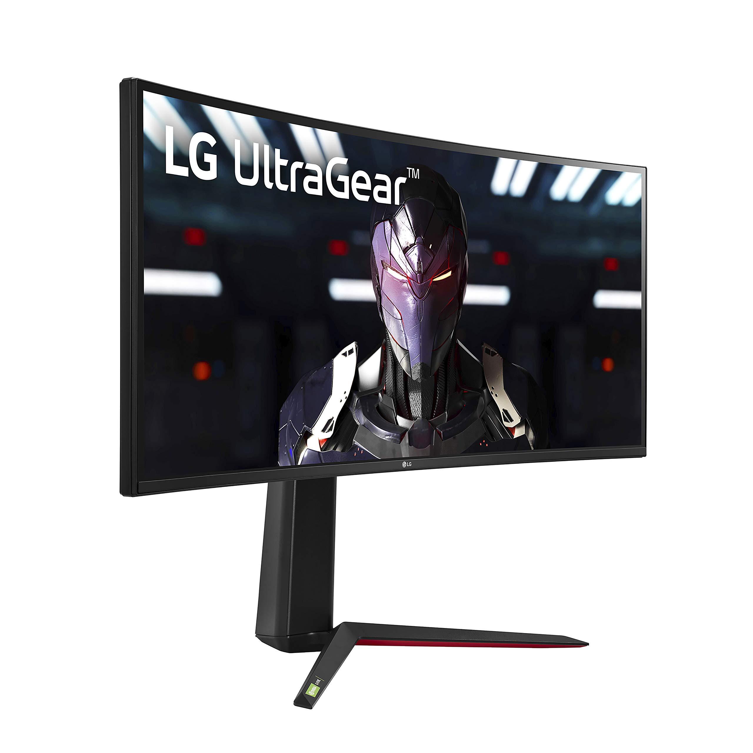 LG LG UltraGear QHD 34-Inch Curved Gaming Monitor 34GP83A-B, Nano IPS 1ms (GtG) with VESA DisplayHDR 400, NVIDIA G-SYNC, and AMD FreeSync Premium, 144Hz, Black