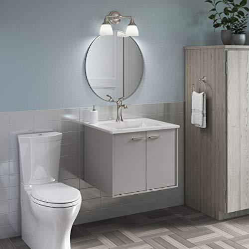 Kohler KOHLER Devonshire K-193-4-BN Single Handle Single Hole or Centerset Bathroom Faucet with Metal Drain Assembly in Brushed Nickel