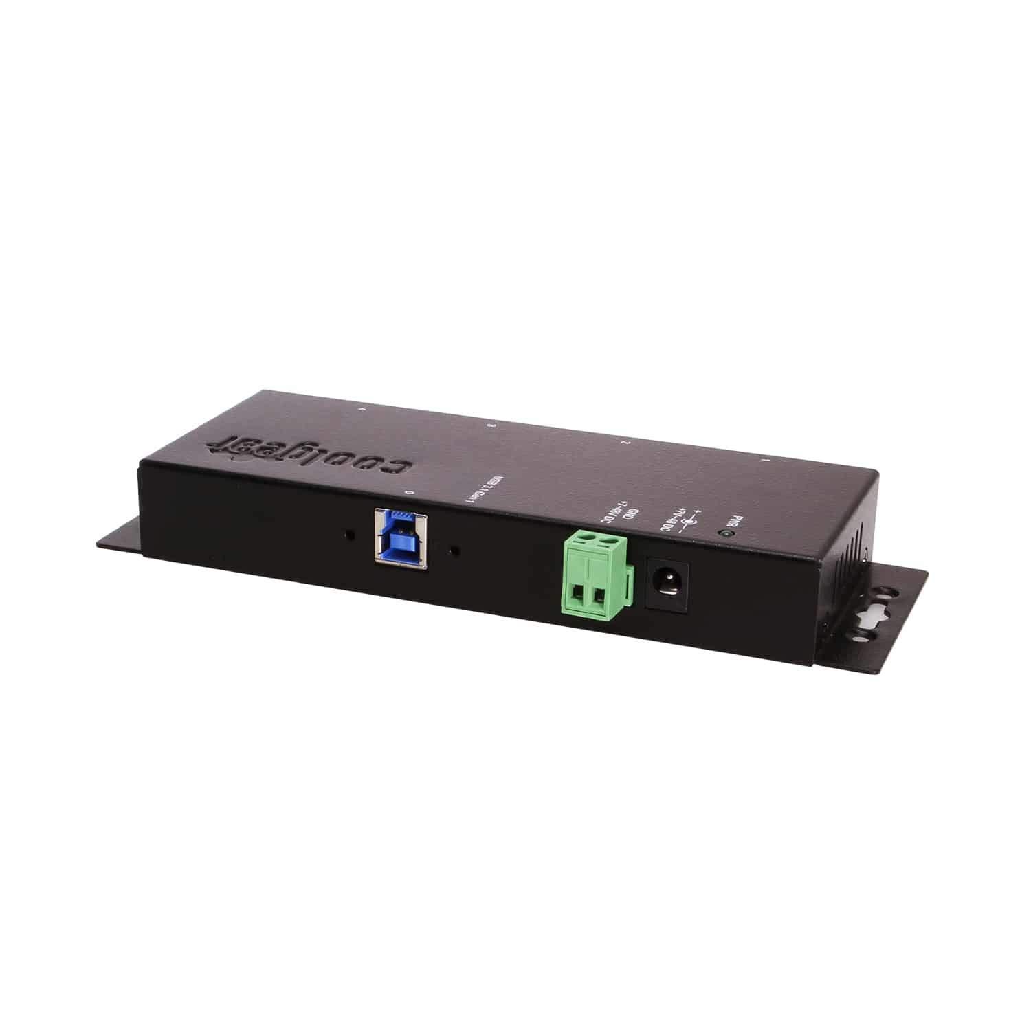 Coolgear Coolgear USB 3.2 G1 4-Port Industrial Hub w/Power Supply, GL 3520 Chipset