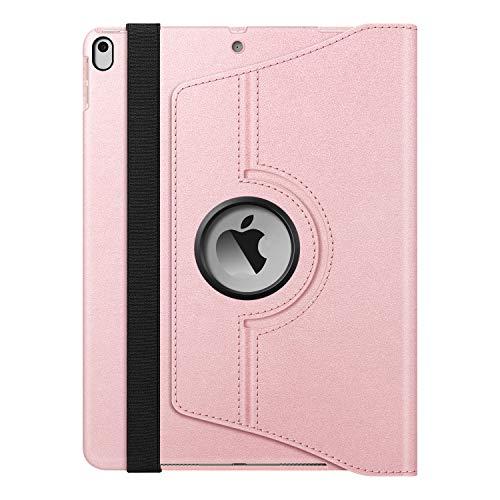 Fintie Fintie Rotating Case for iPad Air (3rd Gen) 10.5" 2019 / iPad Pro 10.5" 2017 with Built-in Pencil Holder - 360 Degree Rotating Stand Protective Cover, Auto Sleep / Wake (Rose Gold)