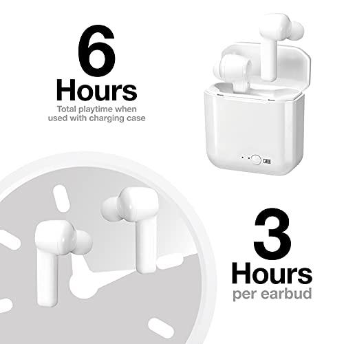 DPI DPI iLive Truly Wire-Free Bluetooth Earbuds, Sweatproof Design, Charging Case, Includes 3 Set of Ear Tips, White (IAEBT300W)