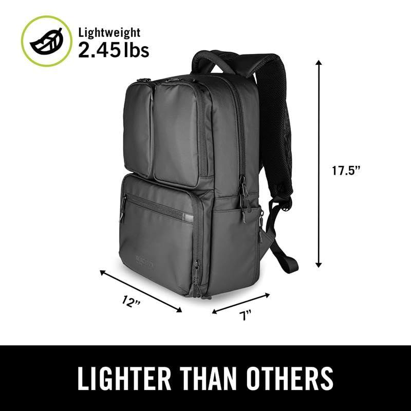 Kenneth Cole REACTION Kenneth Cole REACTION Ryder 17-Inch Coated Polyester Travel, Black, Laptop Backpack