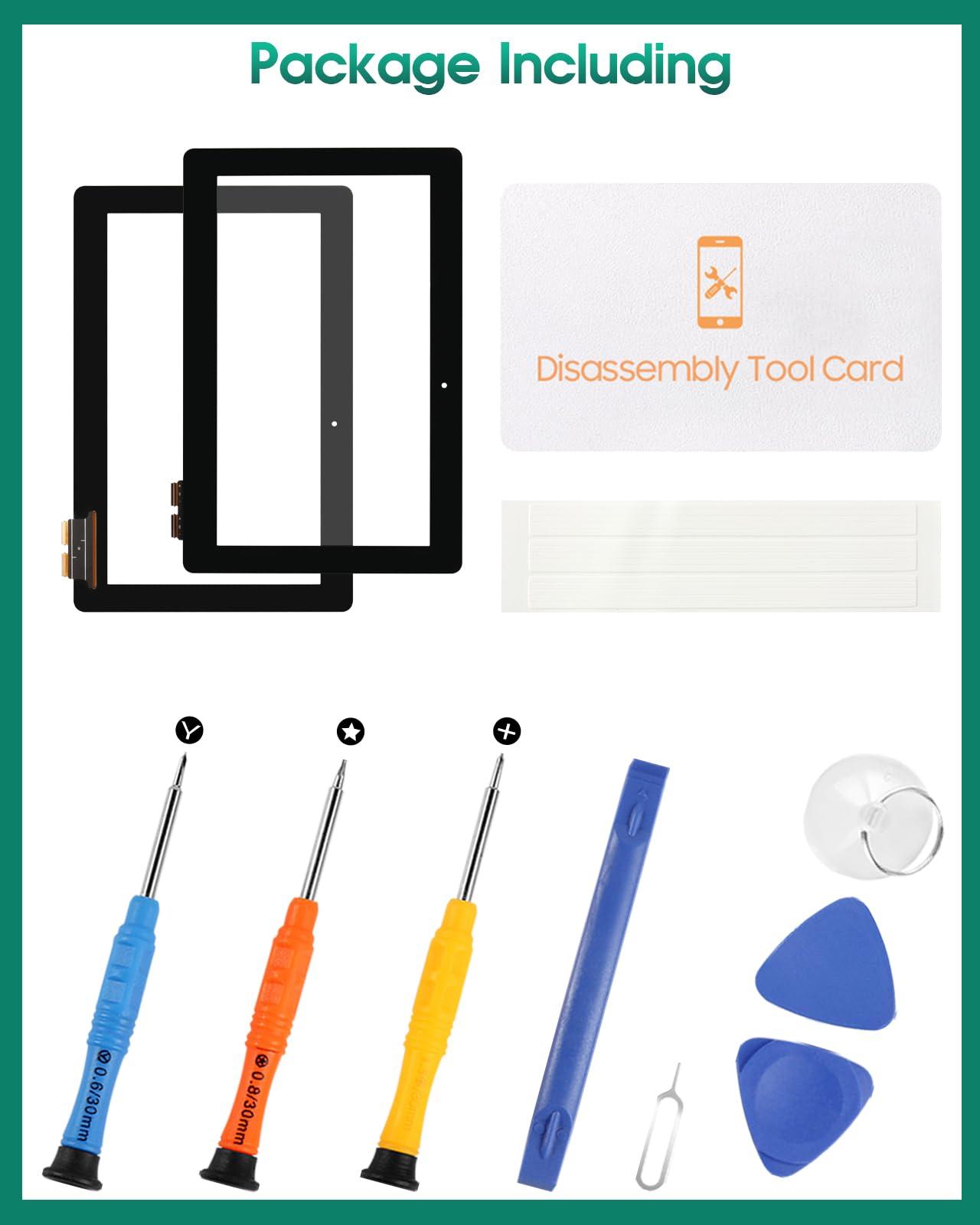 SRJTEK for Asus Transformer Book T100 Screen Replacement for Asus T100TA-C1-GR Digitizer Repair Kits for Asus T100 Touch Screen Replacement 10.1" Black (No Including LCD)