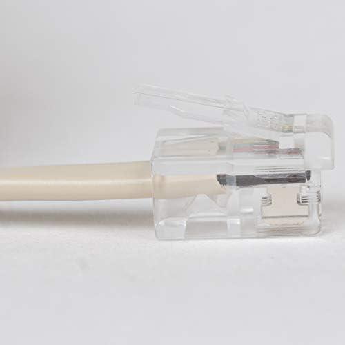 Cablesys Cablesys Coiled Telephone Handset Cord for Use with PBX Phone Systems, VoIP Telephones - 6 Ft Uncoiled, Rj22, 1.5 Inch Lead on Both Ends, Ivory