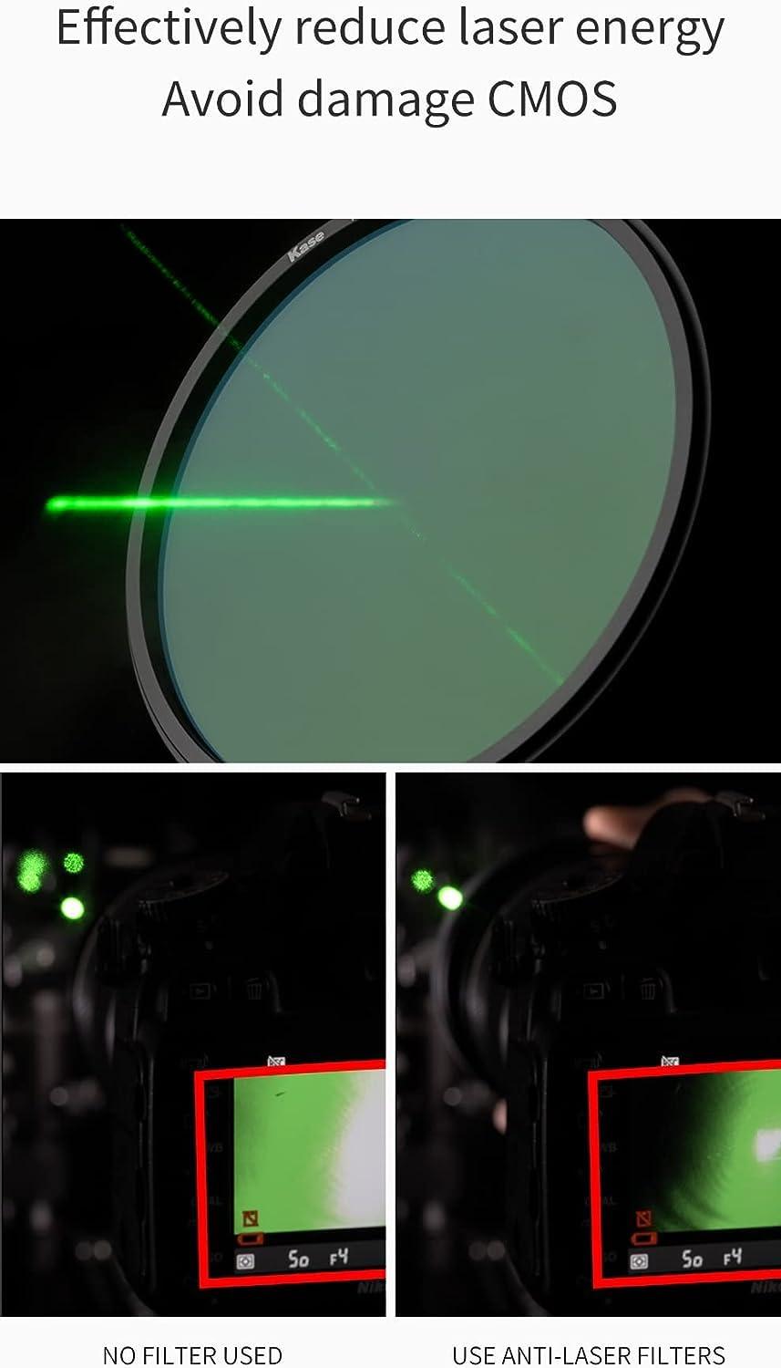 Kase Kase Wolverine 67mm Anti-Laser Protection Filter Magnetic Shockproof Tempered Optical Glass Incl Adapter