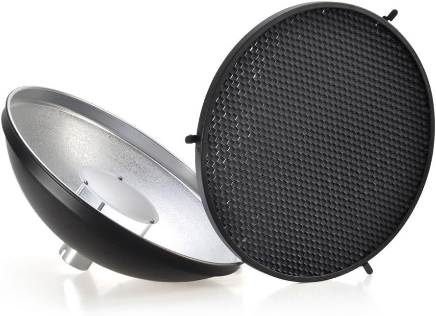 GODOX Godox AD-S3 Beauty Dish Reflector with Honeycomb Cover for Godox AD200PRO AD200 Pocket Flash Godox AD180 AD360 AD360II Flash Speedlite - Including Cleaning Kit